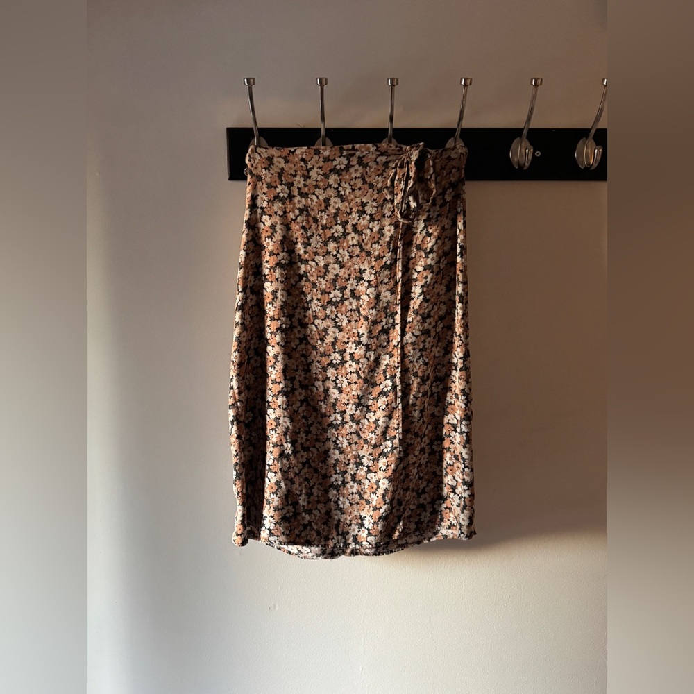 Urban Romantics floral midi wrap skirt